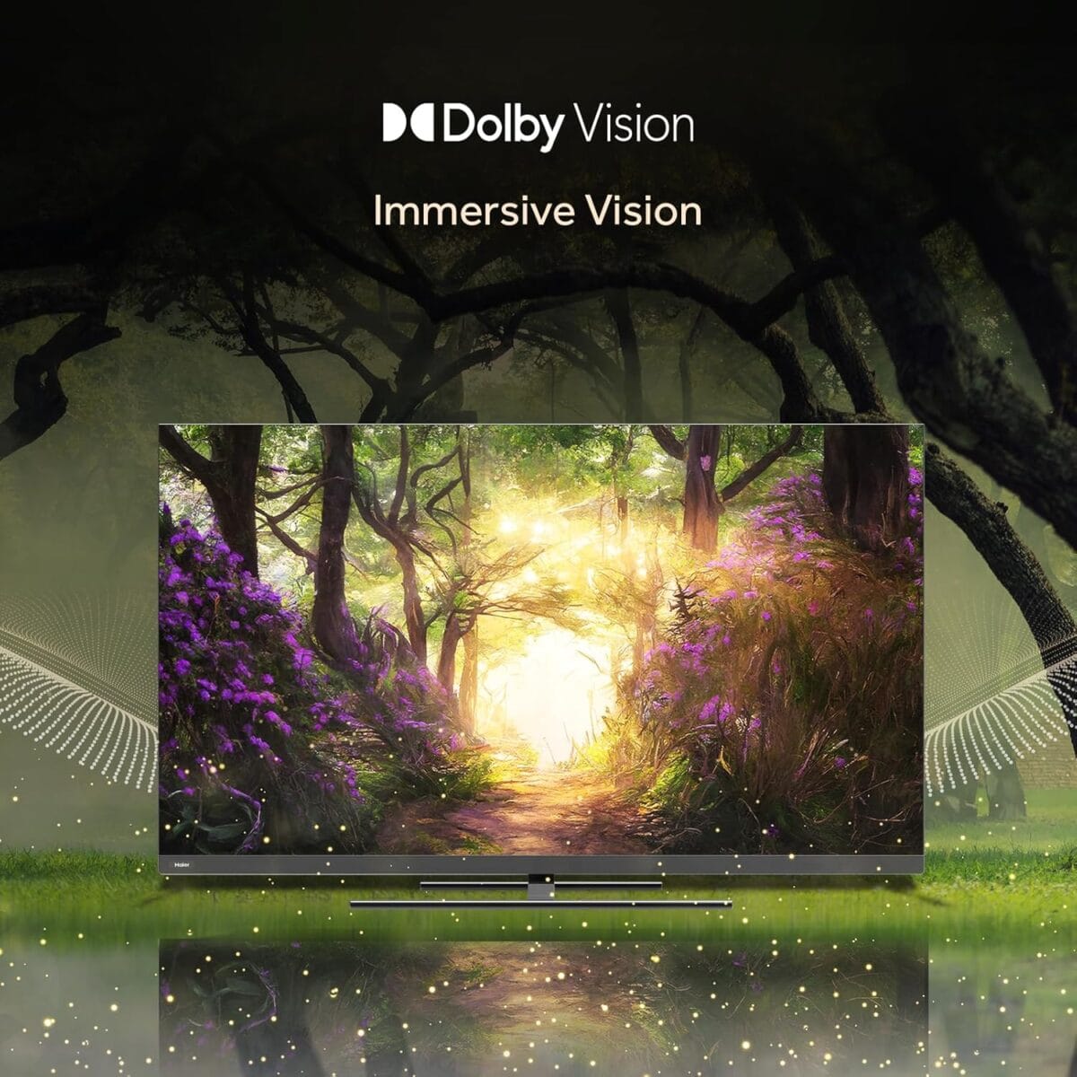 ⁦تلفزيون 65 بوصة هاير QLED الذكي – دقة 4K UHD، تردد 120 هرتز، Dolby Vision وHDR10، Google TV، HDMI 2.1، بلوتوث 5.1، تصميم أنيق بدون حواف – موديل H65S800UX⁩ - الصورة ⁦5⁩