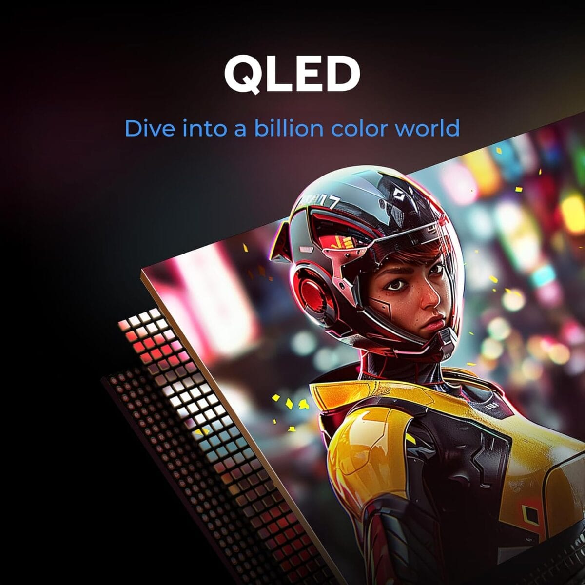 ⁦تلفزيون 75 بوصة هاير تلفزيون QLED ذكي – دقة 4K | تردد 120Hz | Dolby Vision & Atmos | HDMI 2.1 | Google TV | تجربة ألعاب متكاملة | تصميم بدون حواف – أسود | موديل H75S80FUX⁩ - الصورة ⁦3⁩
