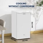 ⁦ثلاجة صغيرة 85 لتر من نيكاي، بمنظم حرارة وقفل أمان، أبيض - موديل NRF110N23W⁩ - الصورة ⁦6⁩