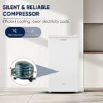 ⁦ثلاجة صغيرة 85 لتر من نيكاي، بمنظم حرارة وقفل أمان، أبيض - موديل NRF110N23W⁩ - الصورة ⁦4⁩